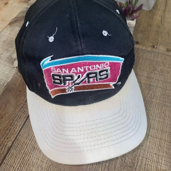 Vintage 90's AJD San Antonio Spurs Black NBA Retro Snapback Hat - Picture 7 of 7